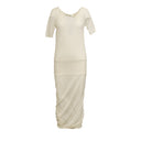 NWT BOTTEGA VENETA White Double Layer Sweater Dress