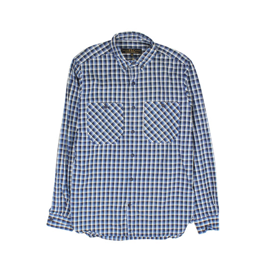 Freeman'S Sporting Club Checkered Casual Long Sleeve Shirt - Blue