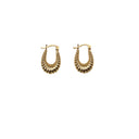 14K YELLOW GOLD TUZA MASHA HEART HOOPS