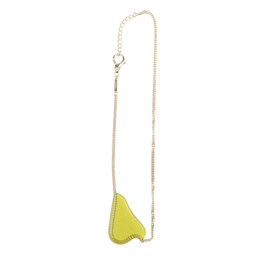 Vanessa Schindler Chain Necklace-Single Shp - Green Yellow