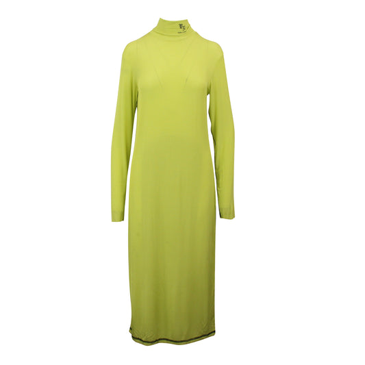 Yang Li Ribbed Long Sleeve Dress - Yellow