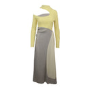 Pollen Baby Lorod Combo Dress With Cut Out - Blue