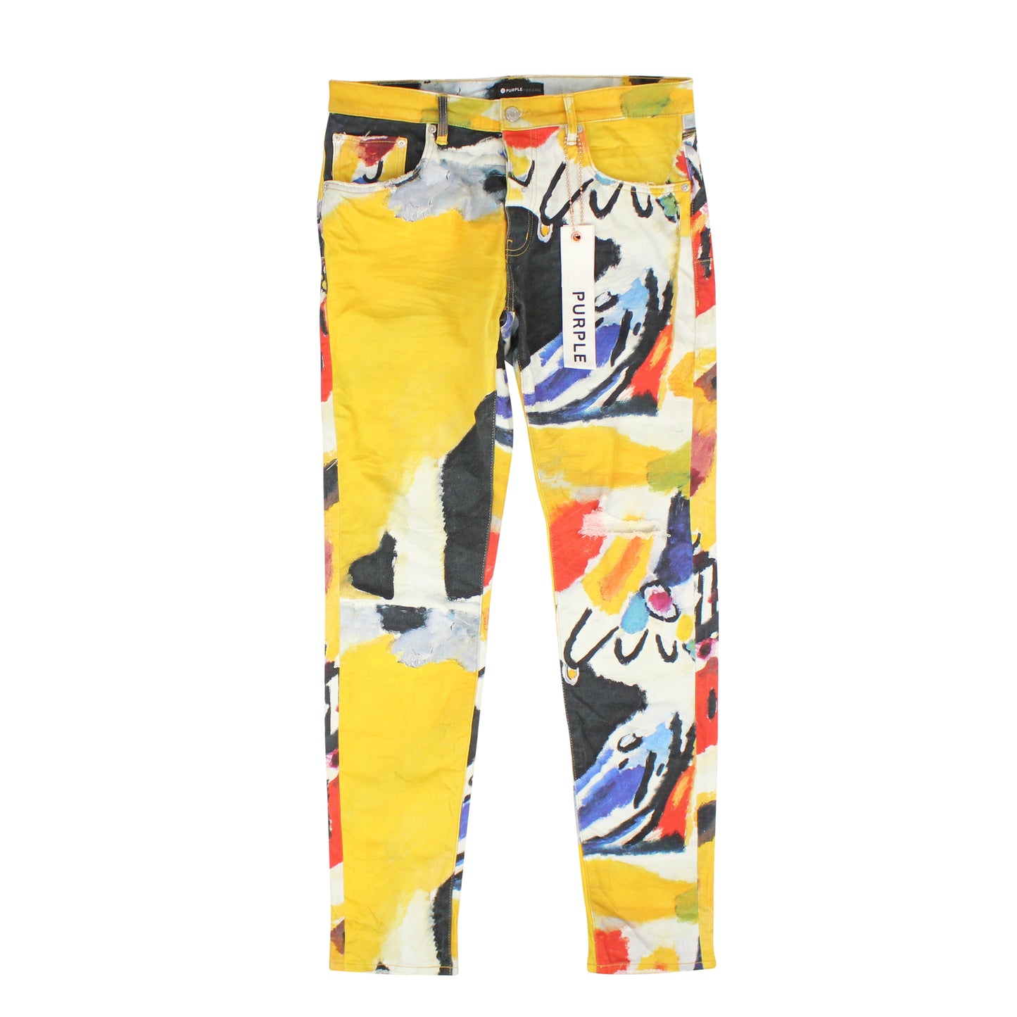 Purple Brand Abstract Print Denim - Multi