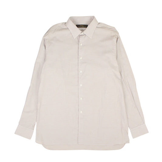 Grey Woven Cotton Dress Shirt