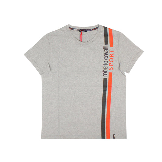 Roberto Cavalli Rc Sport Stripe T-Shirt - Grey