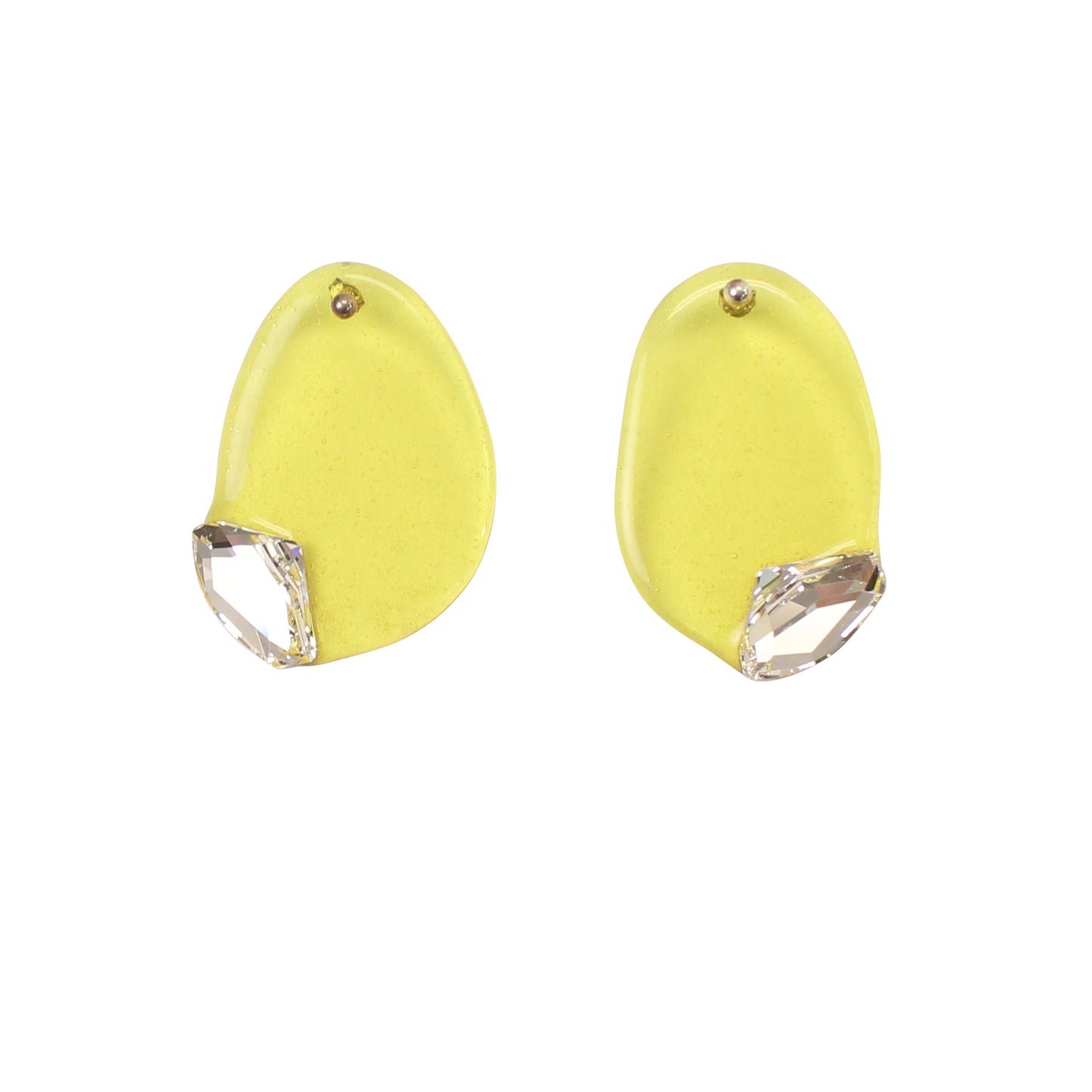 Vanessa Schindler Crystal Urethane Drop Stud Earring - Yellow