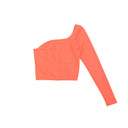 Wurst Single Sleeve Crop Top - Coral