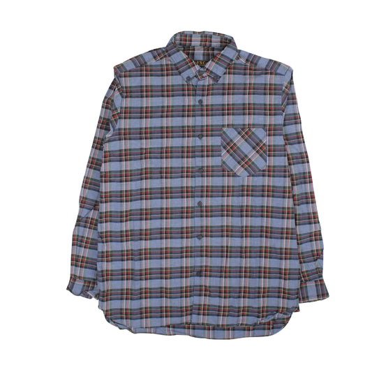 Freeman'S Sporting Club Plaid Long Sleeve Cotton Shirt - Blue