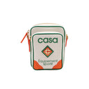 Logo Print Crossbody Bag Green/Orange