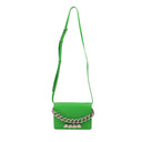 Alexander Mcqueen Chain Accent Brass Knuckle Shoulder Bag - Green