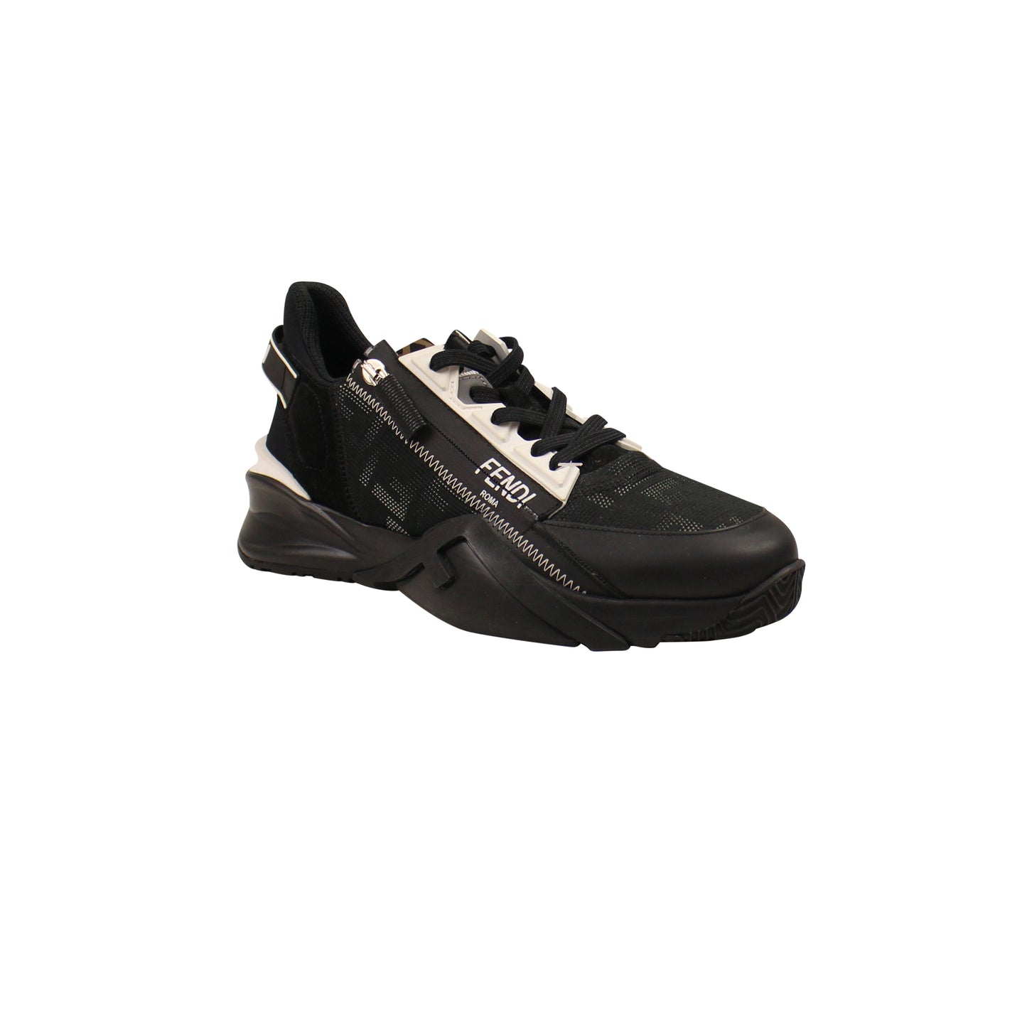 Fendi Flow FF Side Zip Sneakers - Black