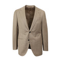 Caruso Single Breasted Cotton And Cashmere Suit - Brown