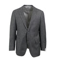 Caruso Single Breasted Wool And Mohair Suit - Blue