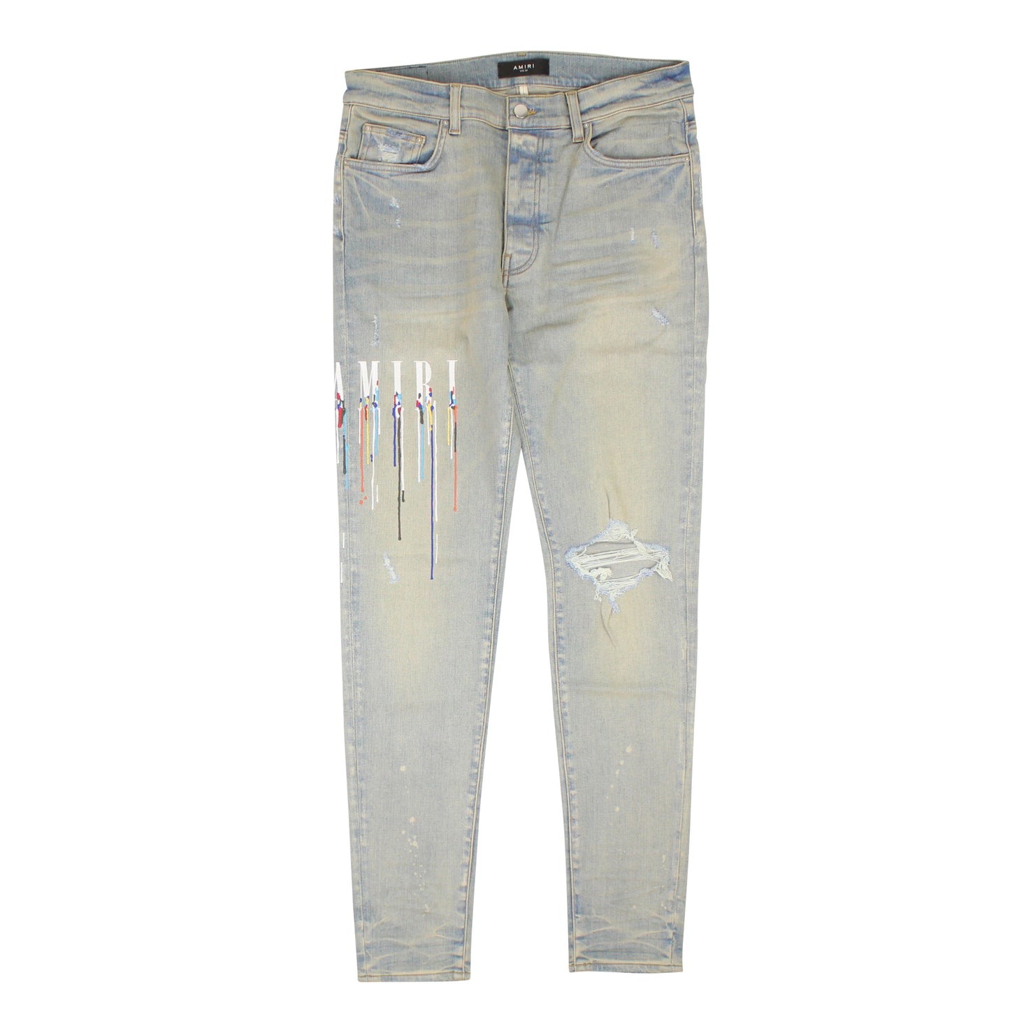 Amiri Paint Drip Logo Jean - Clay