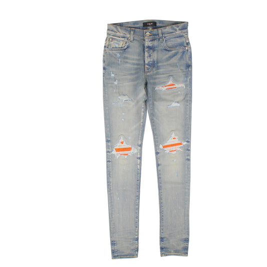 Amiri Mx1 Cracked Jeans - Indigo