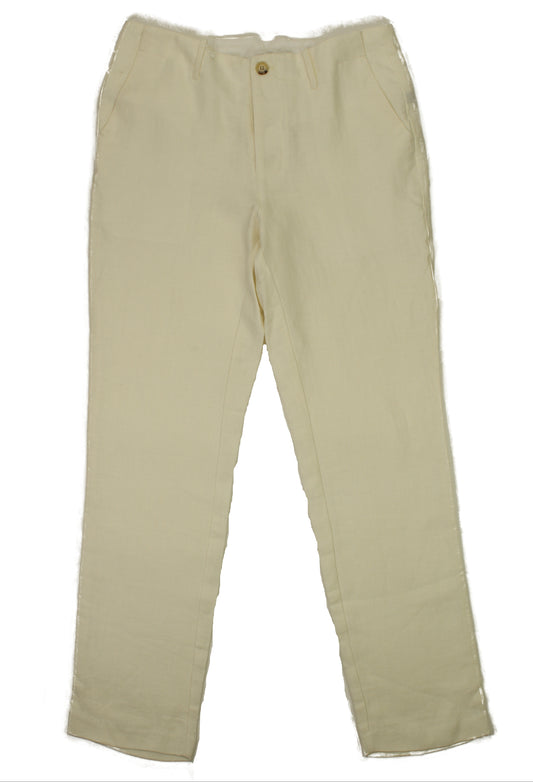 Freeman'S Sporting Club Herringbone Linen Pants - Cream