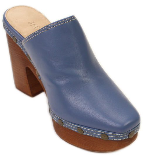 LIGHT BLUE LES SABOTS HEELS MULE