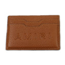 Amiri Pebbled W& Logo Cardholder - Brown