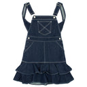 DARK INDIGO SUSPENDER MINI DRESS