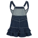 DARK INDIGO SUSPENDER MINI DRESS