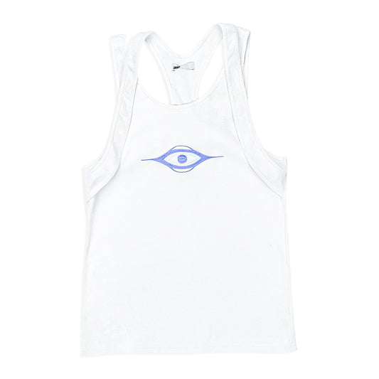 EMBROIDERY WHITE TANKTOP