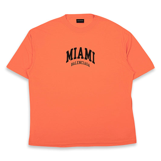 Balenciaga Logo T-Shirt - Fluo Orange/Black