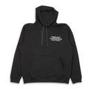 Black White Chest Print and Logo Hoodie