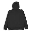 Black White Chest Print and Logo Hoodie