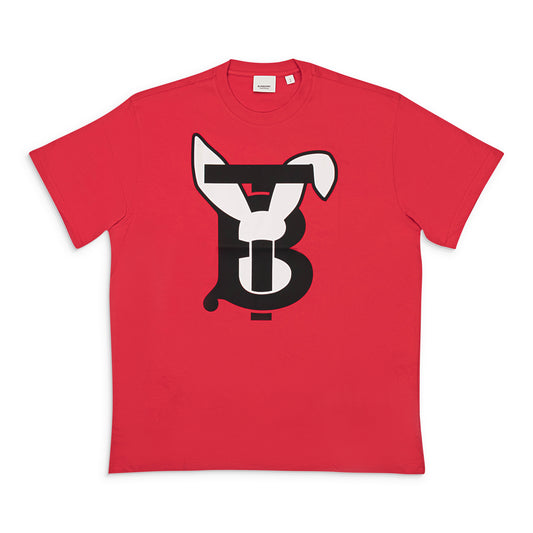 BUNNY EAR GRAHPIC LOGO RED T-SHIRT