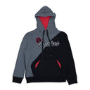 LOGO GRAY BLACK RED HOODIE