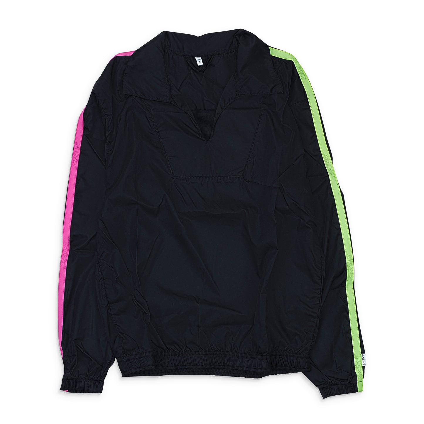 SIDE STRIP QUARTER ZIP BLACK GREEN PINK TRACK JACKET