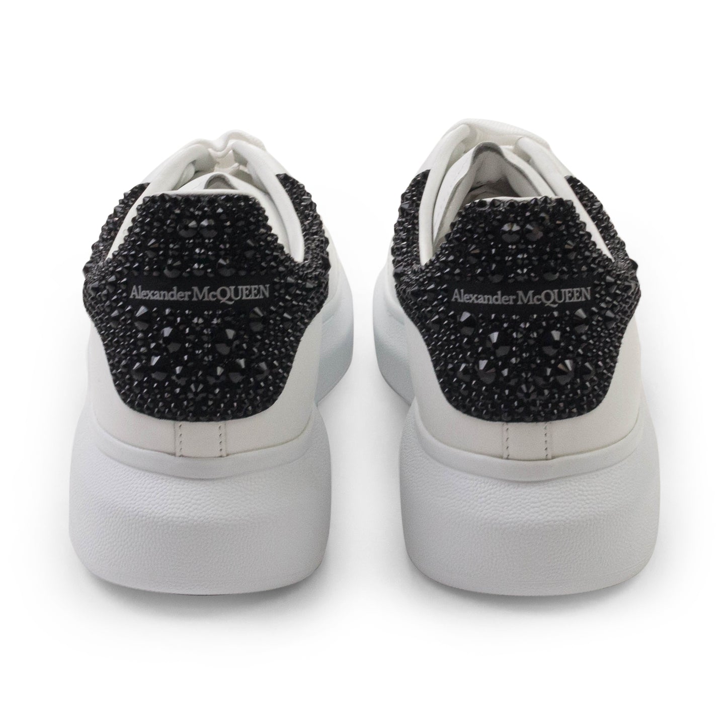 LARRY CRYSTAL EMBELLISHED WHITE BLCK SNEAKERS