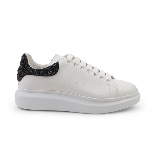 LARRY CRYSTAL EMBELLISHED WHITE BLCK SNEAKERS