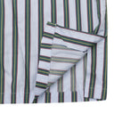 UNIVERSITY STRIPE GREEN CAMP SHIRT POPLIN