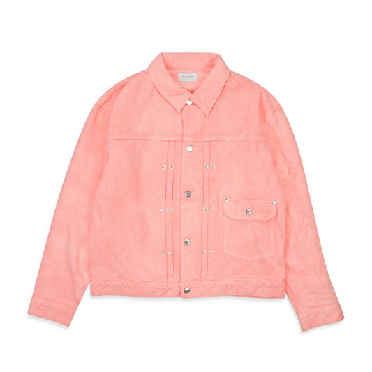 MID WASHED CLASSIC PINK SUN BLEACHED DENIM JACKET