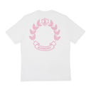 OAK LEAF CREST WHITE PINK T-SHIRT