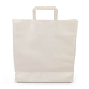 WHITE BROWN LARGE HANDBAG TOTE