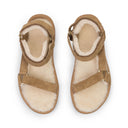 HURRICANE SHEARLING BROWN SANDALS