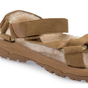 HURRICANE SHEARLING BROWN SANDALS