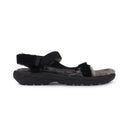 HURRICANE SHEARLING BLACK SANDALS