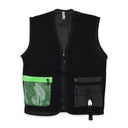 CONTRAST POCKET MESH BLACK GREEN OUTERWEAR VEST