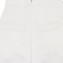 DOUBLE SATIN WHITE WOMEN'S STRAIGHT PANTS