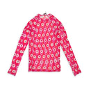 EYE PRINT MESH W COVERSTITCH PINK RASH GAURD