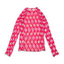 EYE PRINT MESH W COVERSTITCH PINK RASH GAURD
