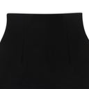 BLACK SHORT SKIRT WITH TWO BUTTON PLACKETS