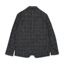 FOUR POCKET CHECKED BOUCLE BLACK BLAZER