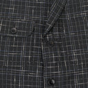 FOUR POCKET CHECKED BOUCLE BLACK BLAZER