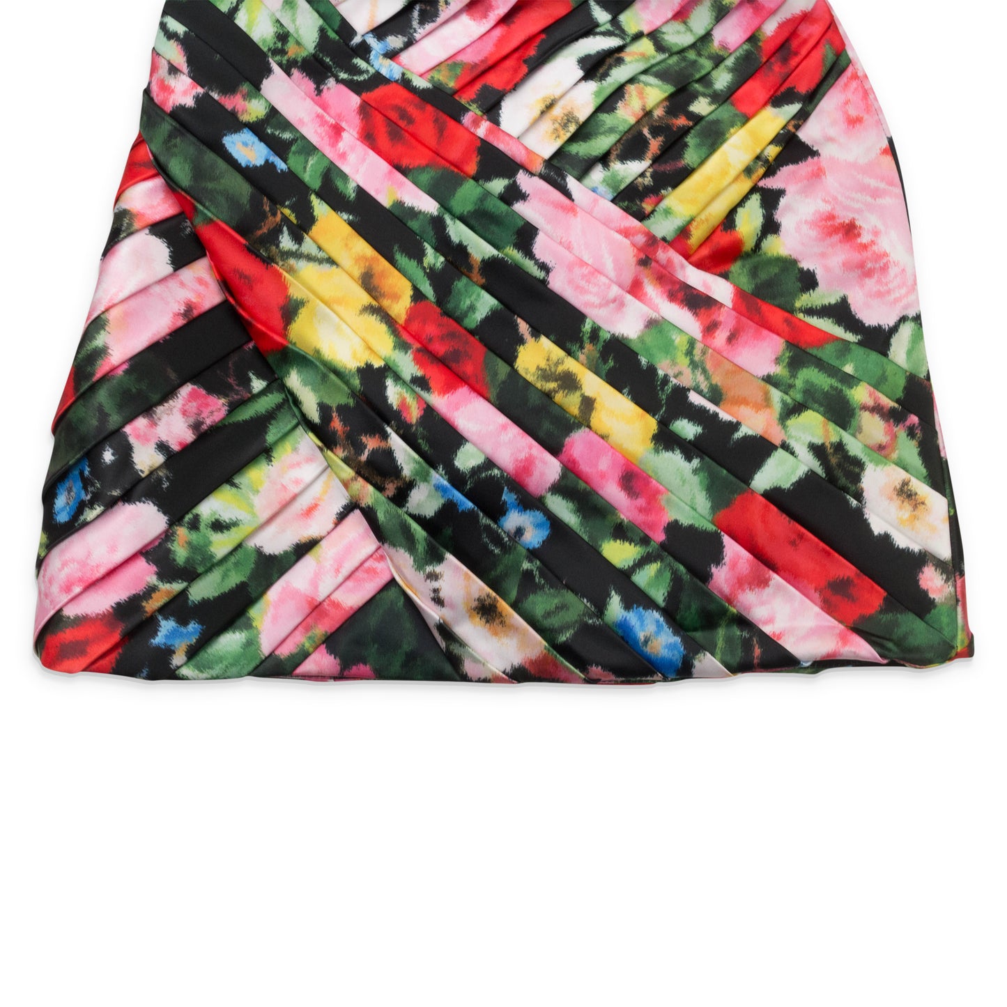 NWT RICHARD?QUINN LOWRY 80'S PLEATED MULTICOLOR MINI DRESS