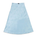 JACQUARD BIAS BLUE FLARED SKIRT