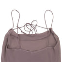 TIE BACK COWL GRAY SLIP DRESS